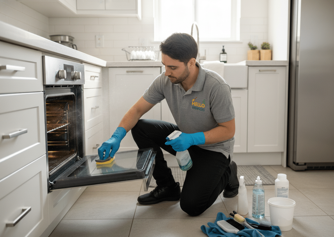 Book Appliances Cleaning — Home & Commercial Services — Hello Services team at work