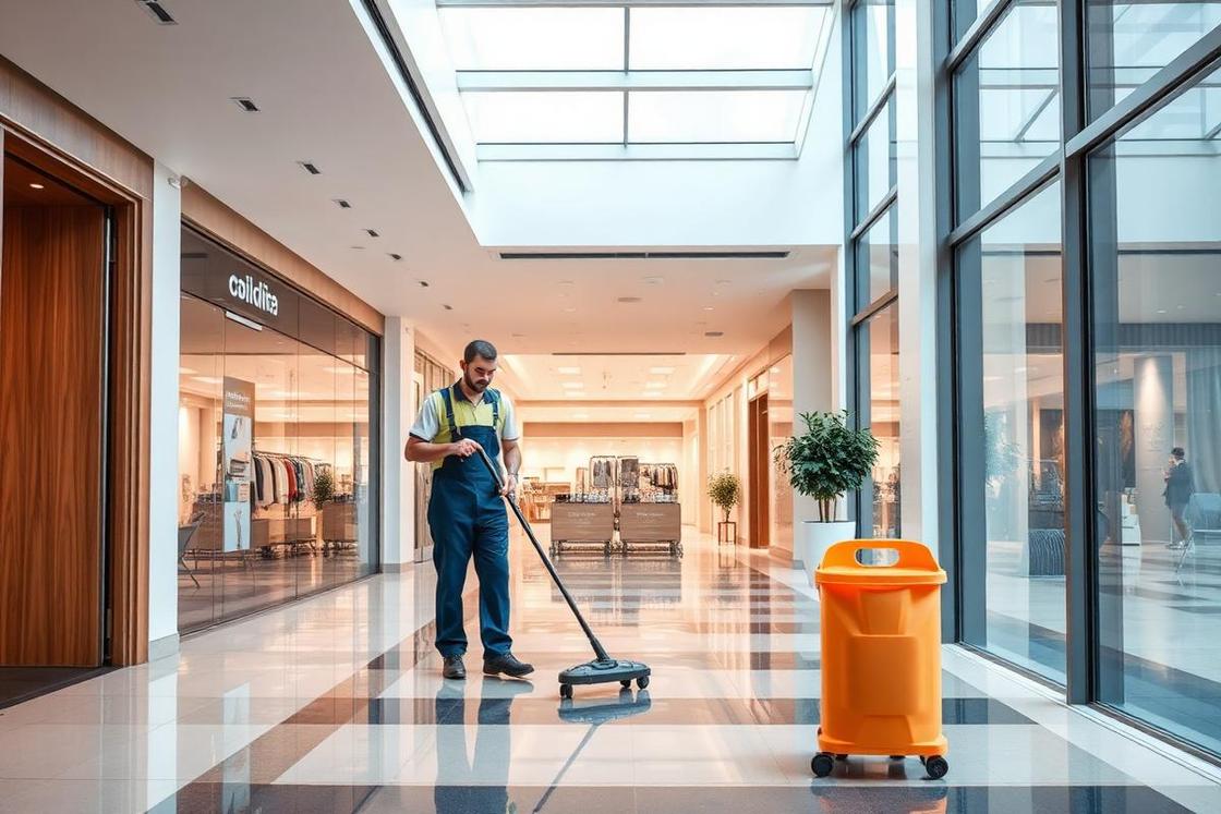 Hello Services cleaner carrying out commercial cleaning in Abram, Wigan — typical local two-up two-down colliery terraces off Warrington Road