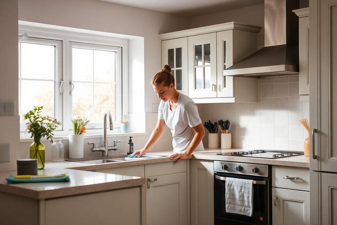 Hello Services cleaner carrying out one-off deep cleaning in Didsbury, Manchester — typical local large Victorian and Edwardian villas