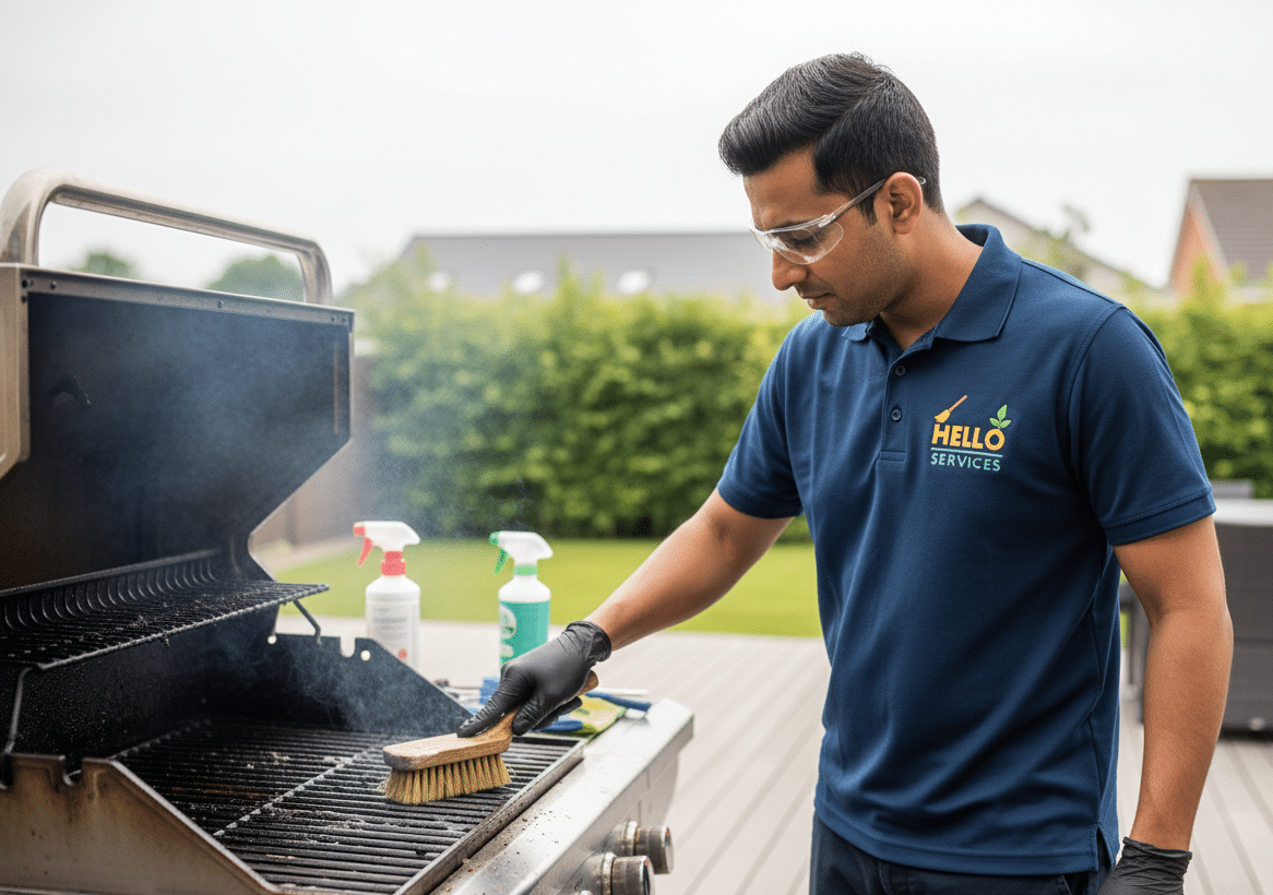 BBQ Cleaning — Appliances Cleaning — Hello Services team at work