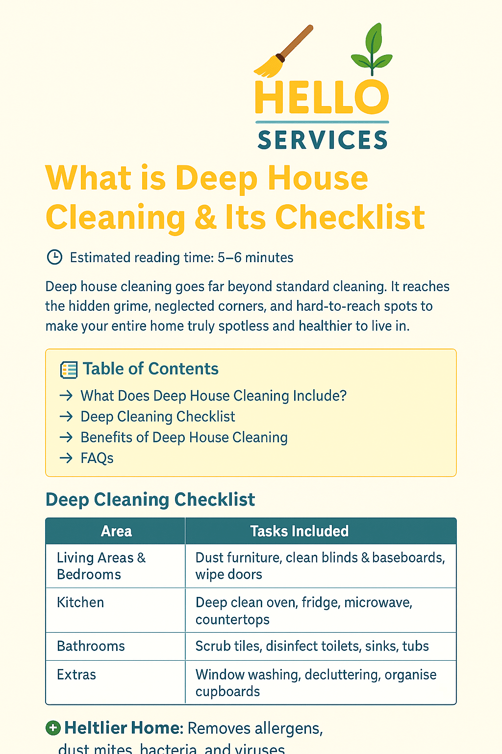 Deep Cleaning vs Regular Cleaning